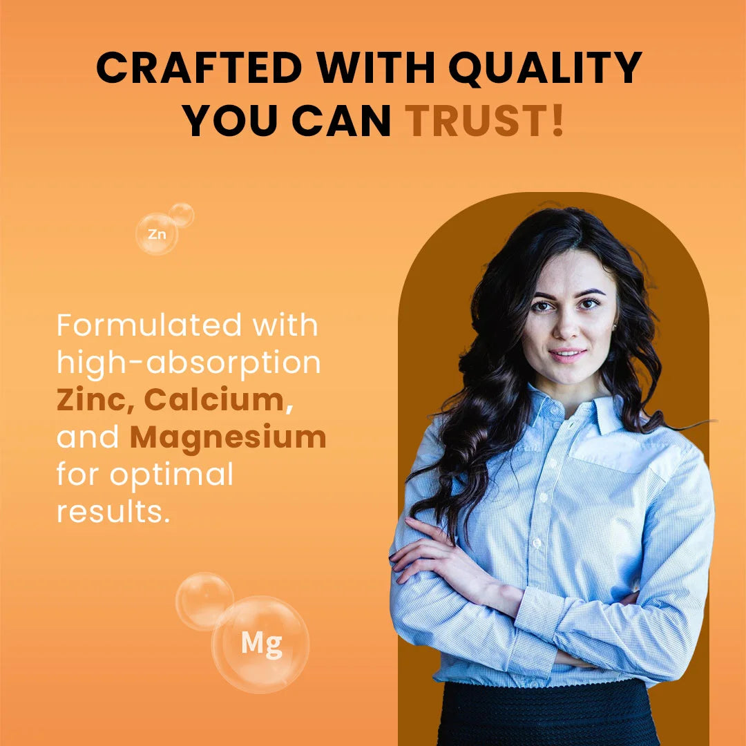 Cureforever best Zinc Calcium Magnesium supplement
Zinc Calcium Magnesium