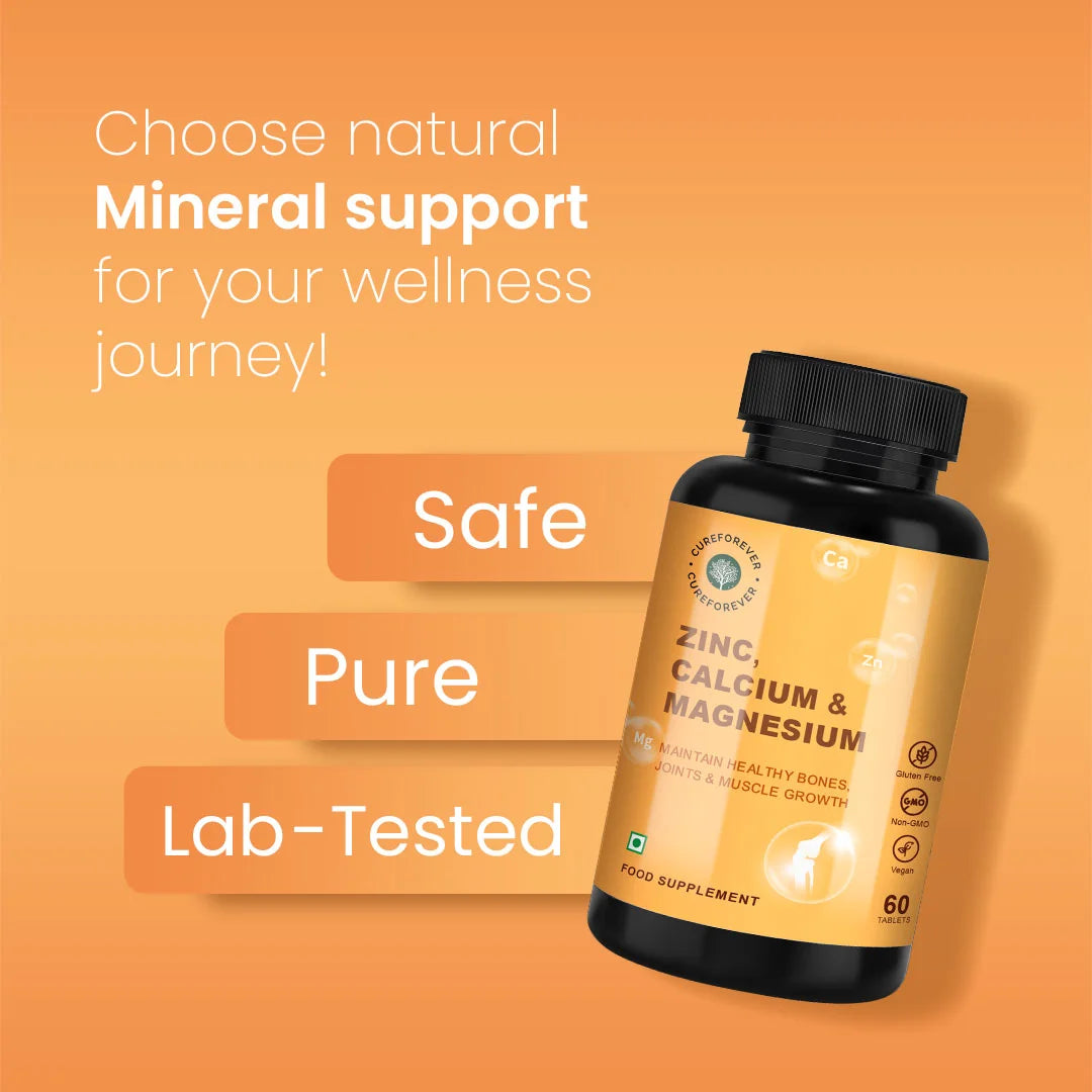 Cureforever best Zinc Calcium Magnesium supplement
Zinc Calcium Magnesium