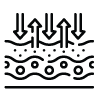 Textured surface with wavy pattern