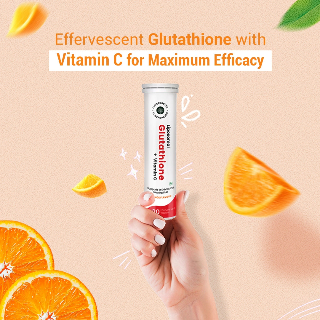 Glutathione Tablets for Glowing Skin | Skin Brightening & Detox   cureforever.in