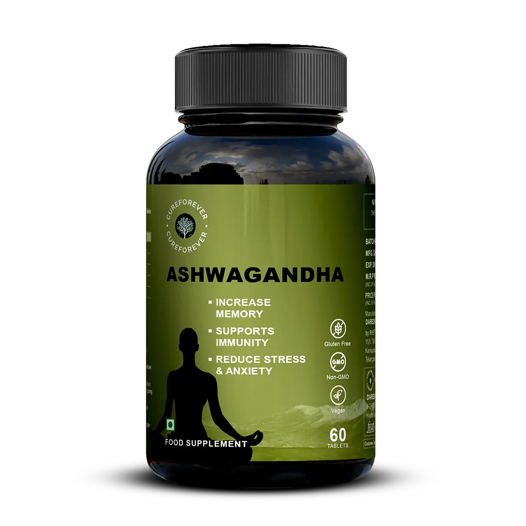 Ashwagandha Tablets | For Stress Relief & Vital Support CUREFOREVER