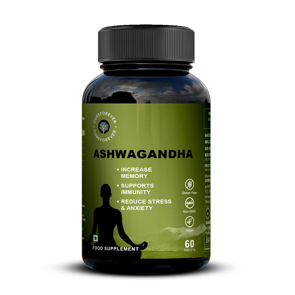 Ashwagandha Tablets | For Stress Relief & Vital Support CUREFOREVER