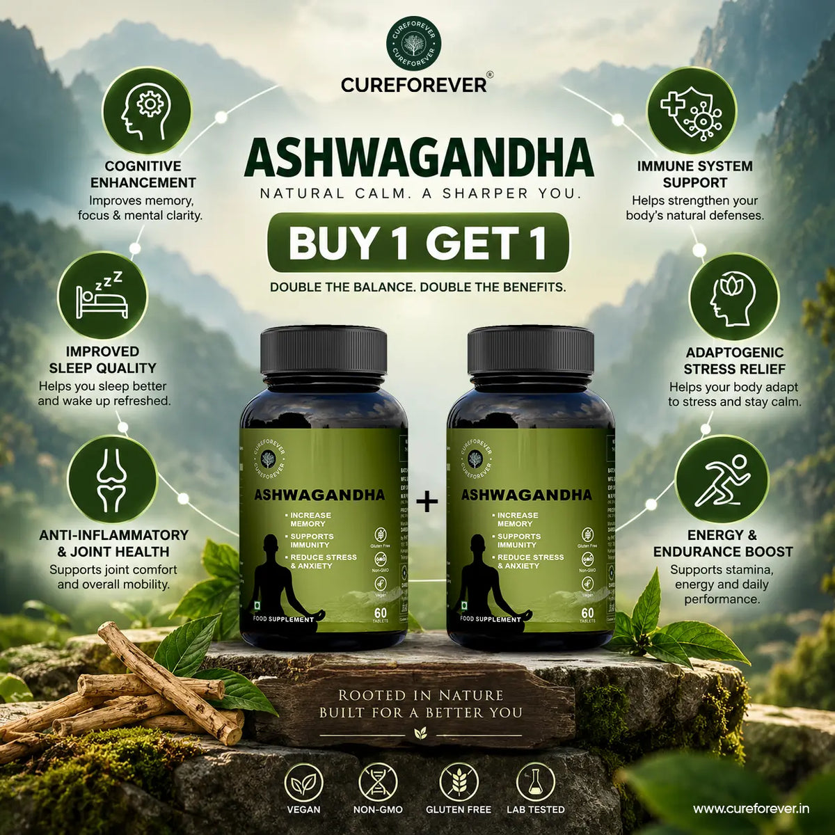 Ashwagandha Tablet  | BUY 1 GET 1