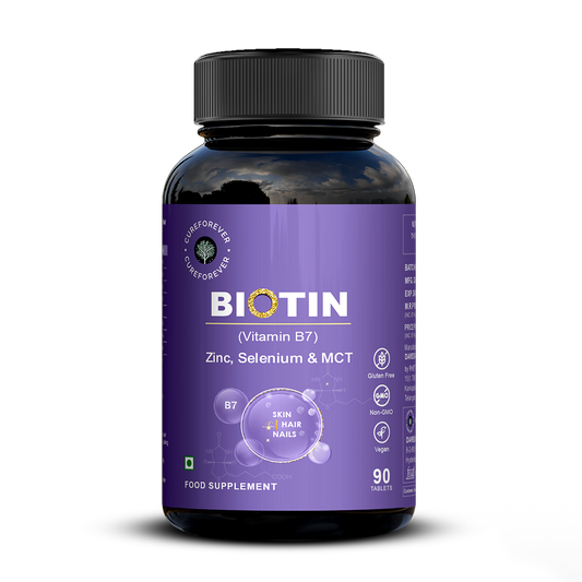 Biotin Tablets with Zinc, Selenium & MCT | For Hair, Skin & Nails