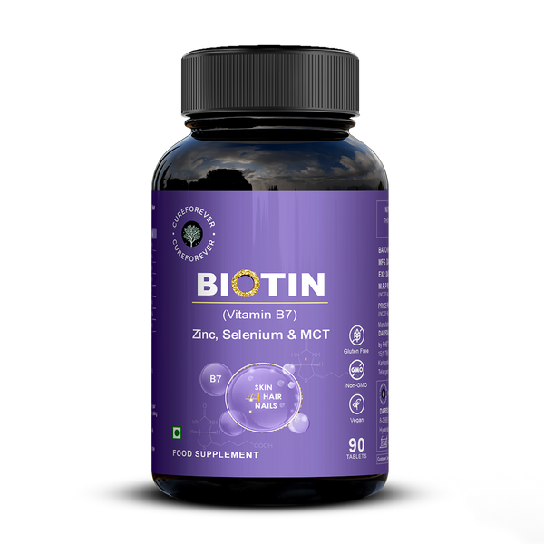 Biotin Tablets with Zinc, Selenium & MCT | For Hair, Skin & Nails