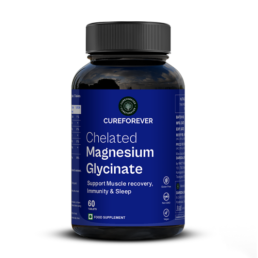 Magnesium Glycinate – For Sleep, Muscle & Wellness | 60 tablets