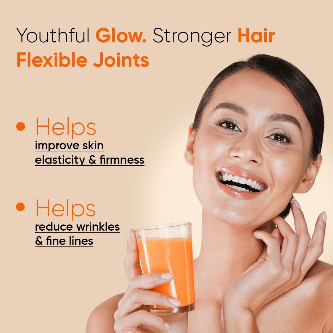 CUREFOREVER - Korean Marine Collagen (Mango Citrus) | Vitamin C, Grape Seed, Green Tea & Taurine