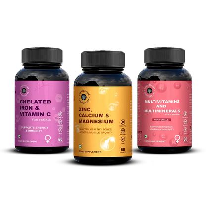 Women’s Health Combo | ZMC, Iron, Multivitamin & Multiminerals CUREFOREVER