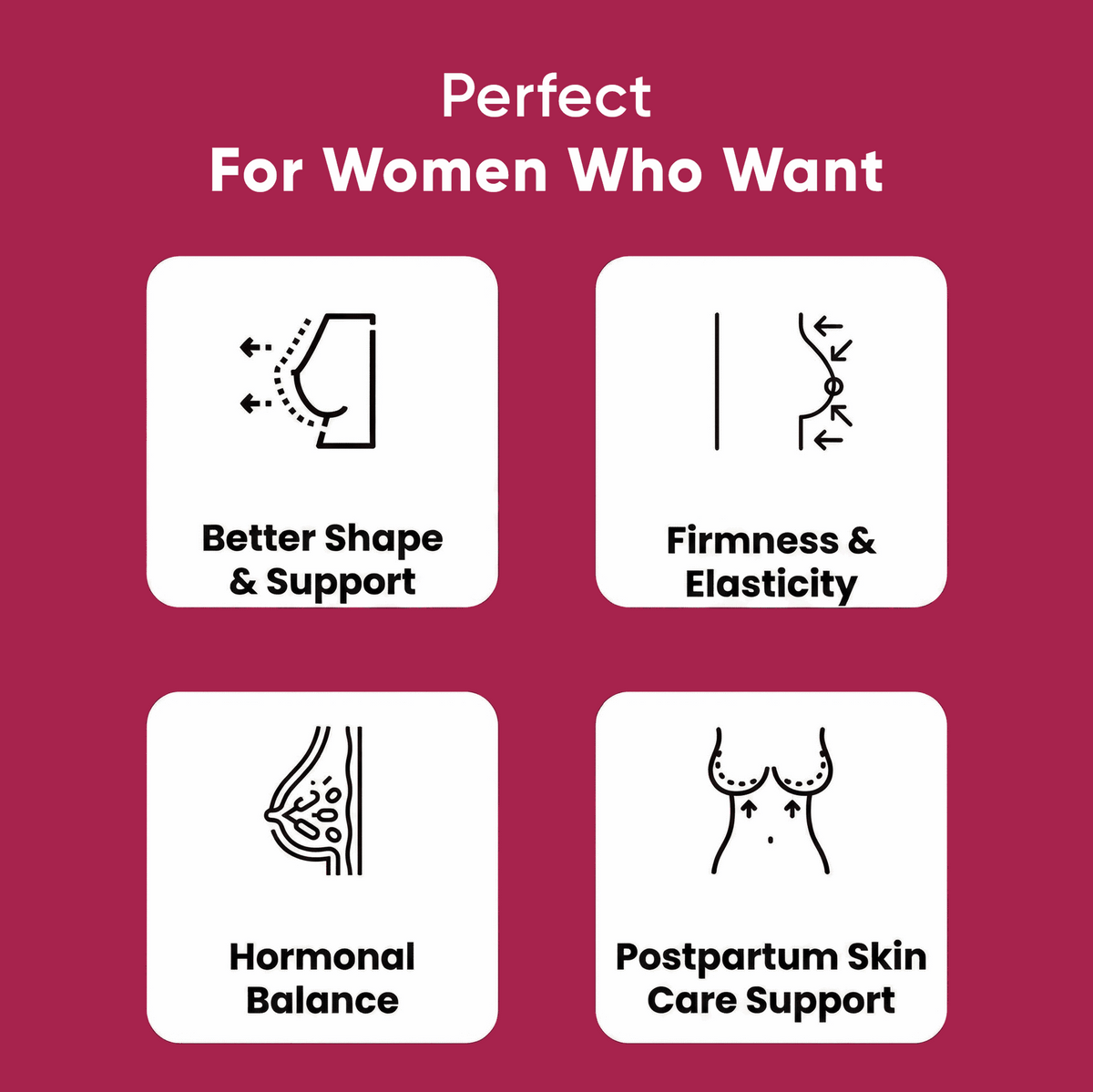 CUREFOREVER Cuplift | Natural Support for Bust Enhancement, Volume & Natural curves | 60 Capsules