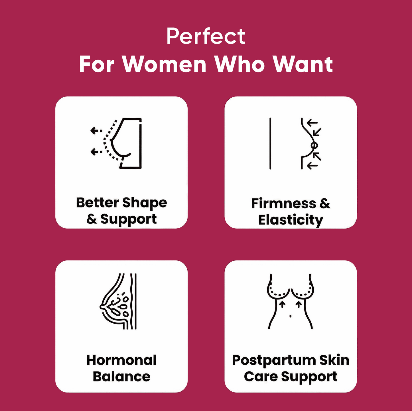 CUREFOREVER Cuplift | Natural Support for Bust Enhancement, Volume & Natural curves | 60 Capsules