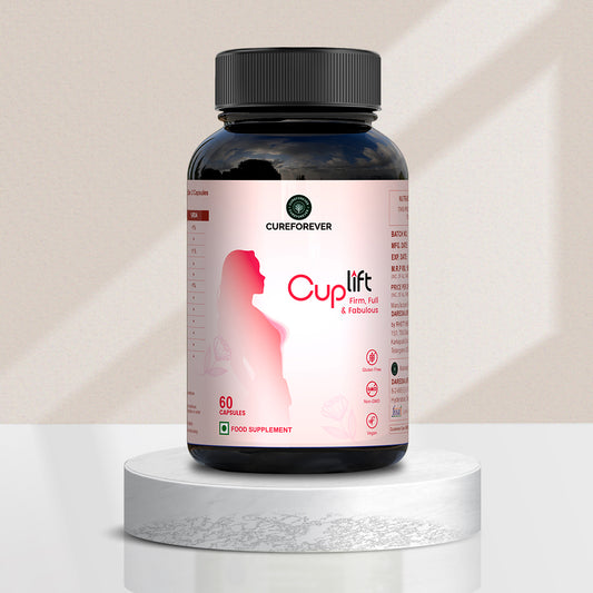 CUREFOREVER Cuplift Capsules | Natural Support for Breast Firmness, Volume & Shape | 60 Capsules