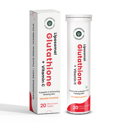 Liposomal Glutathione + Vitamin C | Effervescent Tablets for Skin Glow and Brightening