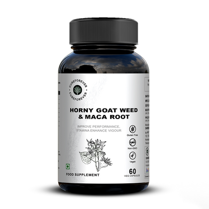 Horny Goat Weed & Maca Root Combo | Enhances Performance, Stamina & Vigour CUREFOREVER