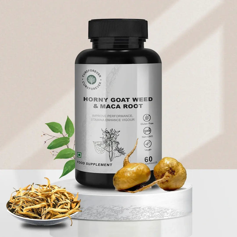 CUREFOREVER - Horny Goat Weed & Maca Root Combo | Enhances Performance
