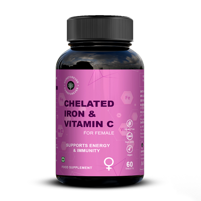 Chelated Iron & Vitamin C Tablets | For Women
