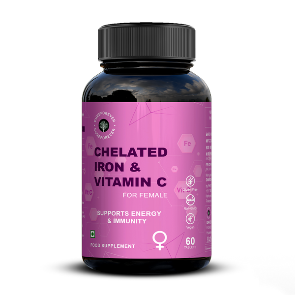 Chelated Iron & Vitamin C Tablets | For Women