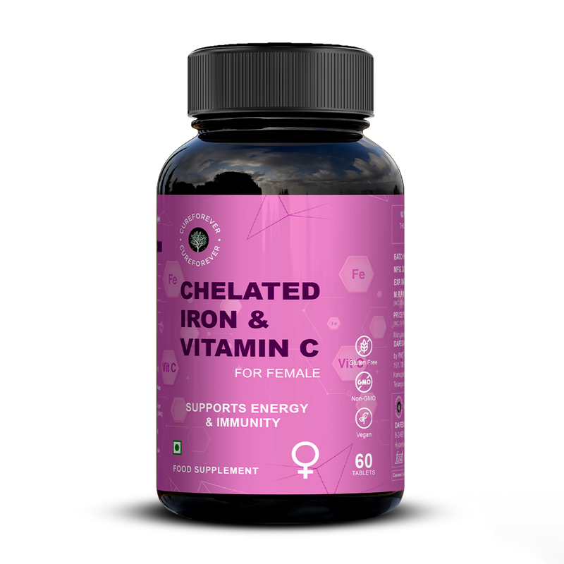 Chelated Iron & Vitamin C Tablets | For Women
