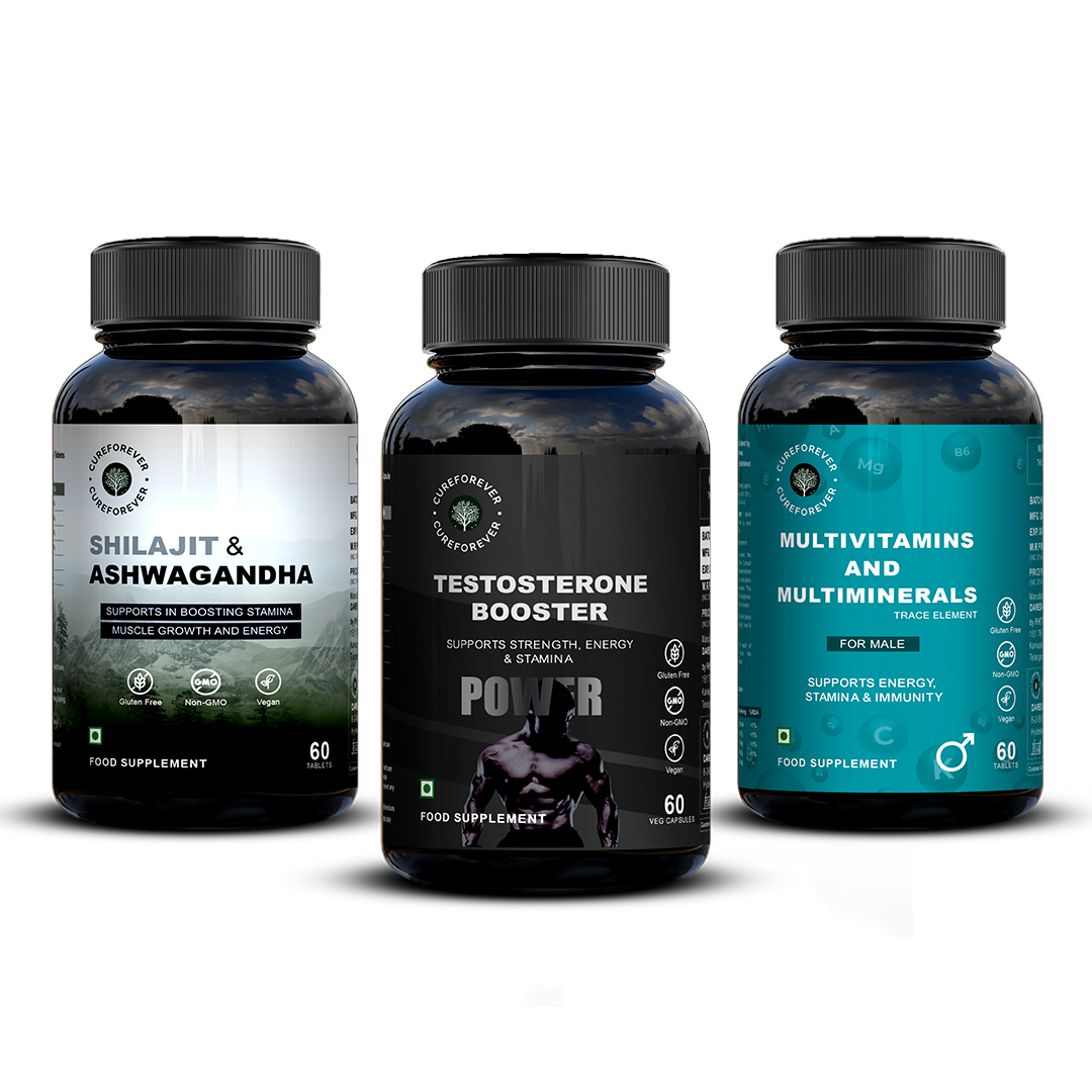 Everyday Essentials for Men | Multivitamins, Shilajit + Ashwagandha, Testosterone Booster