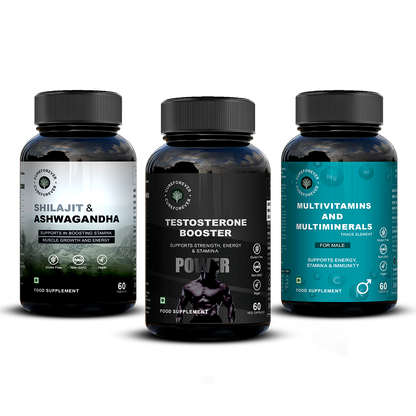 Everyday Essentials for Men | Multivitamins, Shilajit + Ashwagandha, Testosterone Booster