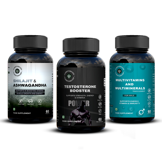 Everyday Essentials for Men | Multivitamins, Shilajit + Ashwagandha, Testosterone Booster