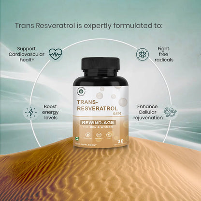 CureForever Trans Resveratrol Capsules – 98% Pure