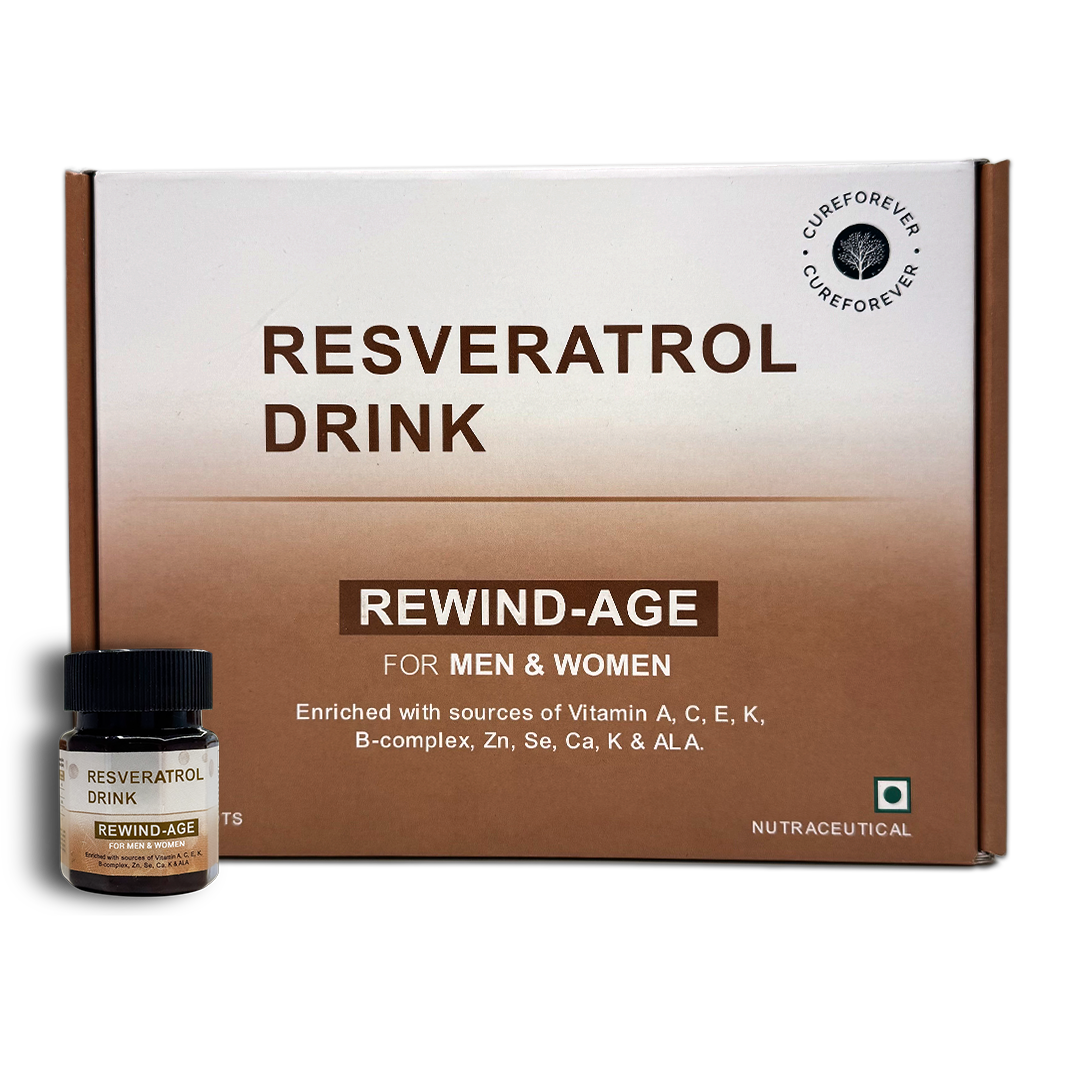Resveratrol Drink for Youthful Skin & Overall Wellness | For Men & Women CUREFOREVER
