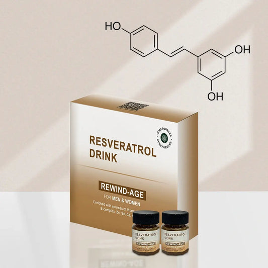Cureforever Resveratrol Drink - 20 Bottle (30ml each) Resveratrol Supplement for Men & Women - Tested Powerful Antioxidant for Anti-Aging