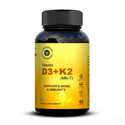 Vitamin D3 + K2 MK7 57 mcg | Bone & Heart Health