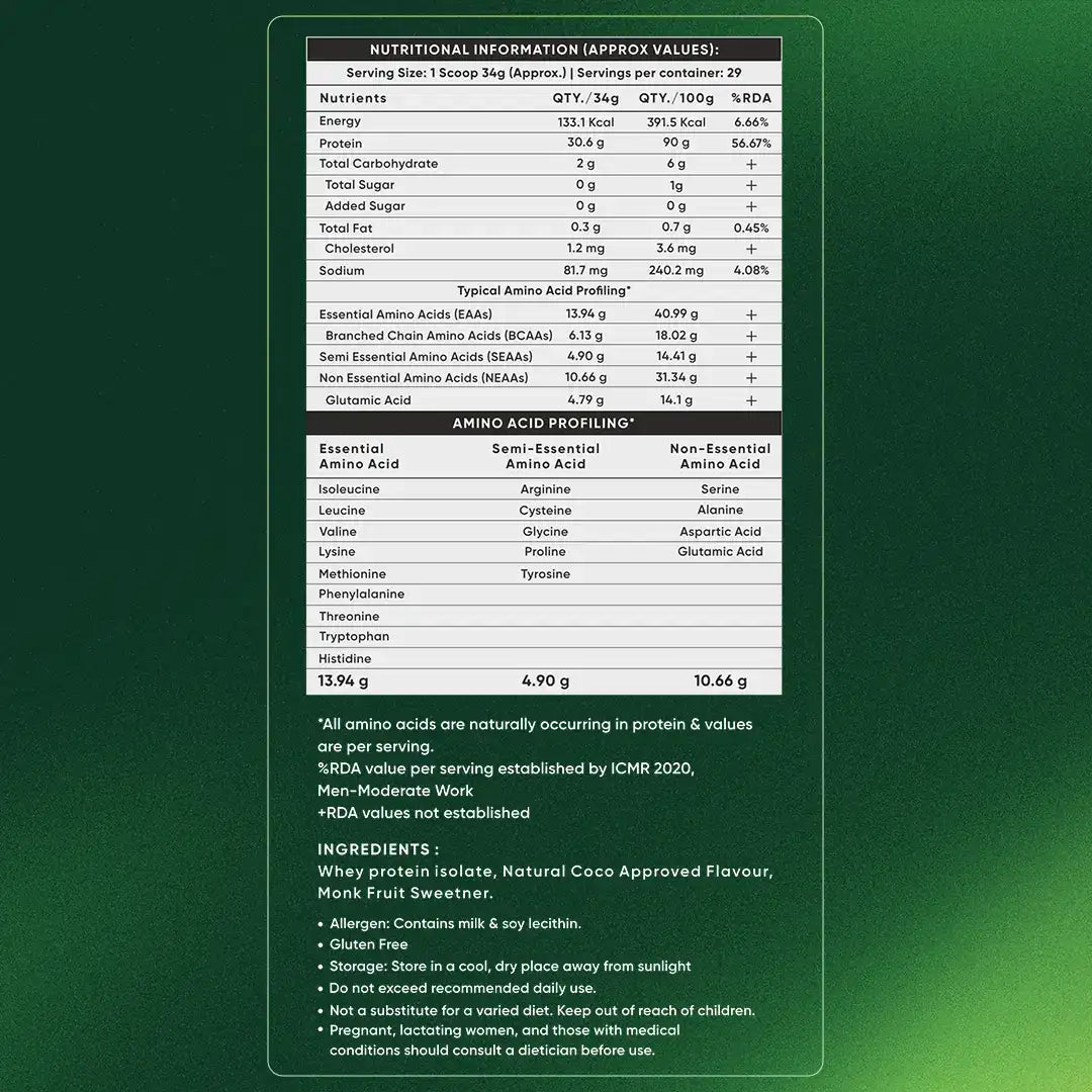 whey protein - isolate (chocolate) -1 | cureforever.in