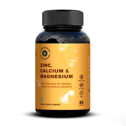 Zinc Calcium and Magnesium Tablets | 60 tablets CUREFOREVER