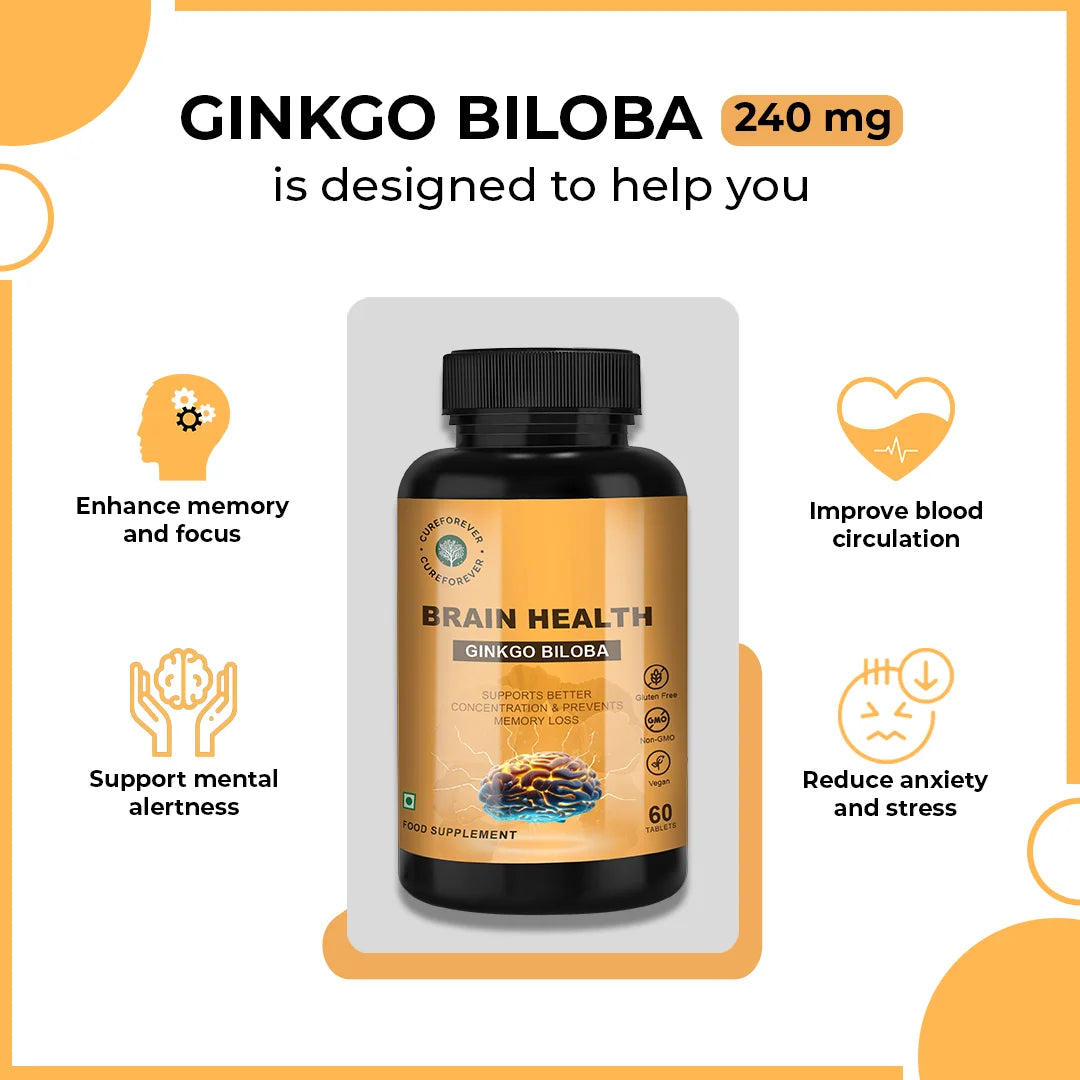 Cureforever Brain health ginkgo biloba tablets
best brain supplements