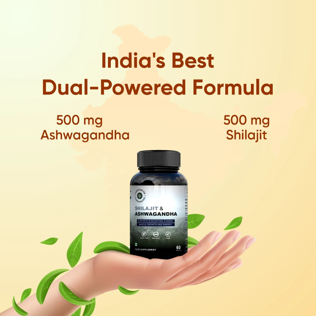CureForever - Shilajit & Ashwagandha Tablets 1000mg/Serving