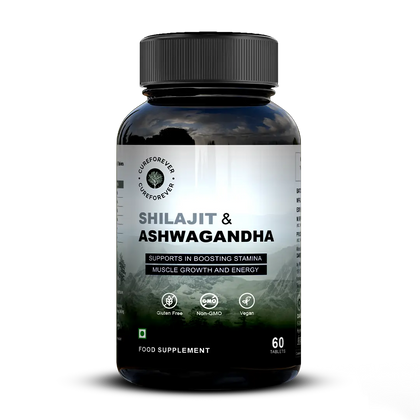 Shilajit & Ashwagandha Tablets | 1000mg/serving