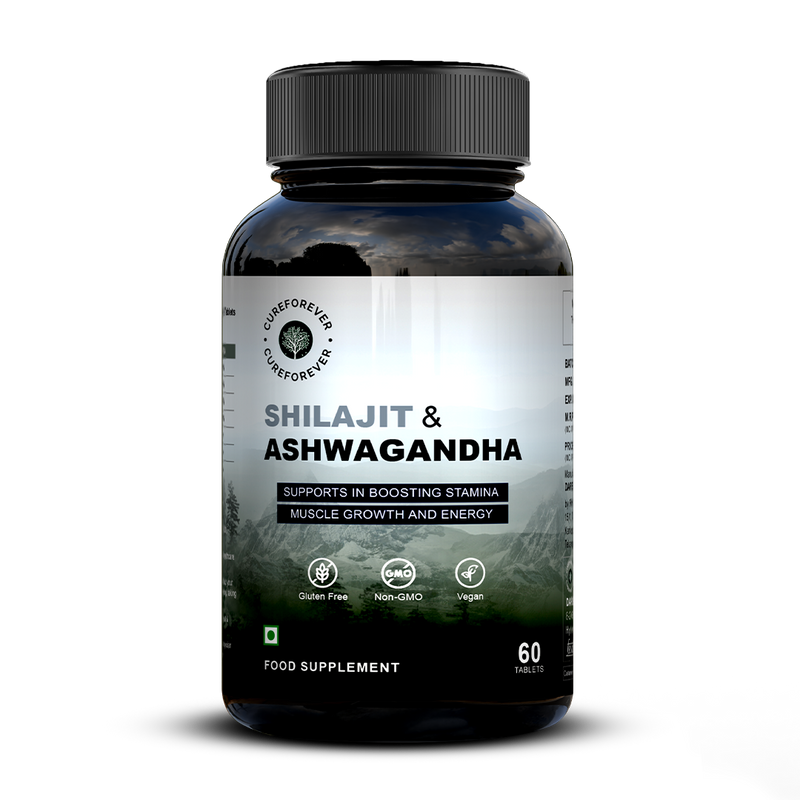 Shilajit & Ashwagandha Tablets | 1000mg/serving